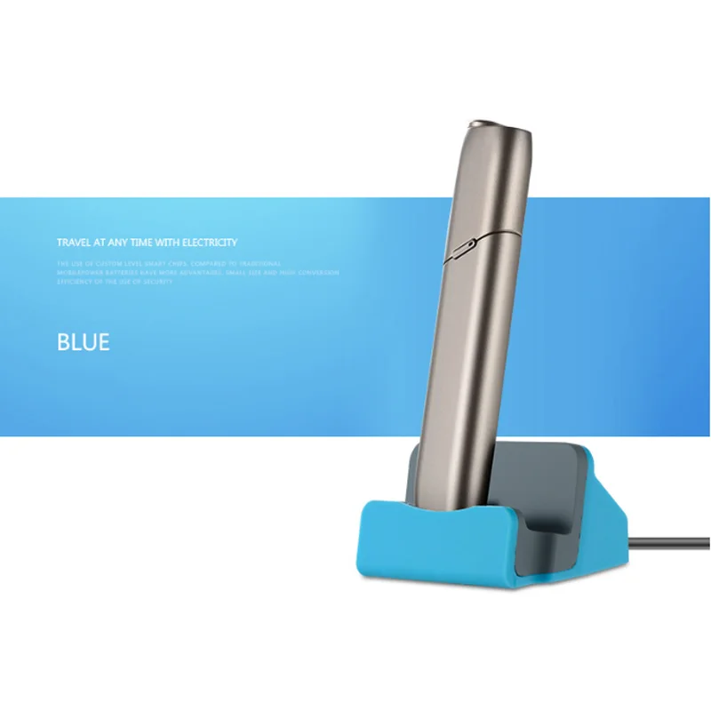 Blue Type-C Design Charger For iqos 3.0 Multi Accessories Desk Chargers for iqos3 Multi With Automatic Power Off Function - Цвет: Blue