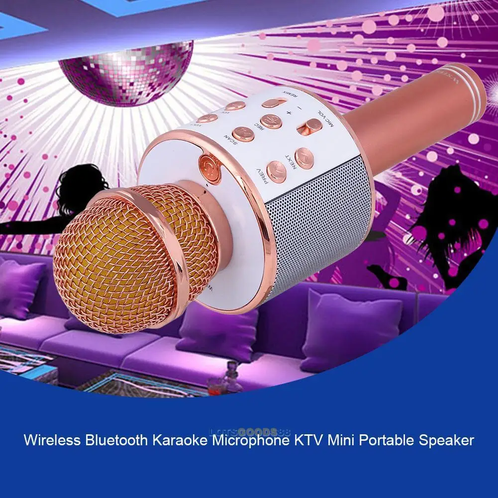 Новые поступления faroot WS-858 4 цвета ручной KTV караоке микрофон беспроводной микрофон-динамик семья микрофон