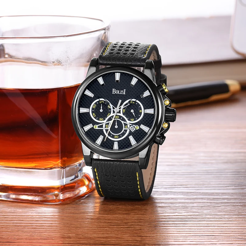 Military Watch Men'S Three-Needle Calendar Quartz Wristwatches Analog Clock Student Leather Watches Relogio Free Shipping Sale | Наручные