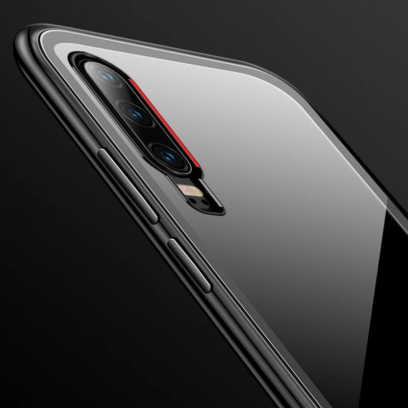 Магнитный металлический чехол для huawei P20 Lite P30 Pro P10 PLUS, чехол из закаленного стекла Nova 3i 3 4 4E 2i 2s P Smart Plus, чехол