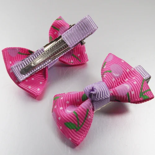 2 предмета для маленьких девочек детей бант вишня милый зажим волос веревка