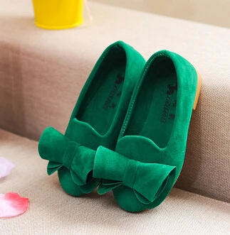 SH040Green Bekamille/популярная детская весенне-осенняя женская обувь; обувь принцессы для девочек; повседневная детская обувь с бантом; размеры 21-36 - Цвет: SH040Green