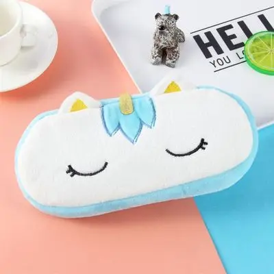 Милый Кот пеналы для девочек Kawaii плюшевая Ручка Сумка Черный кот пенал escolar офисные школьные принадлежности - Цвет: Смешанный цвет