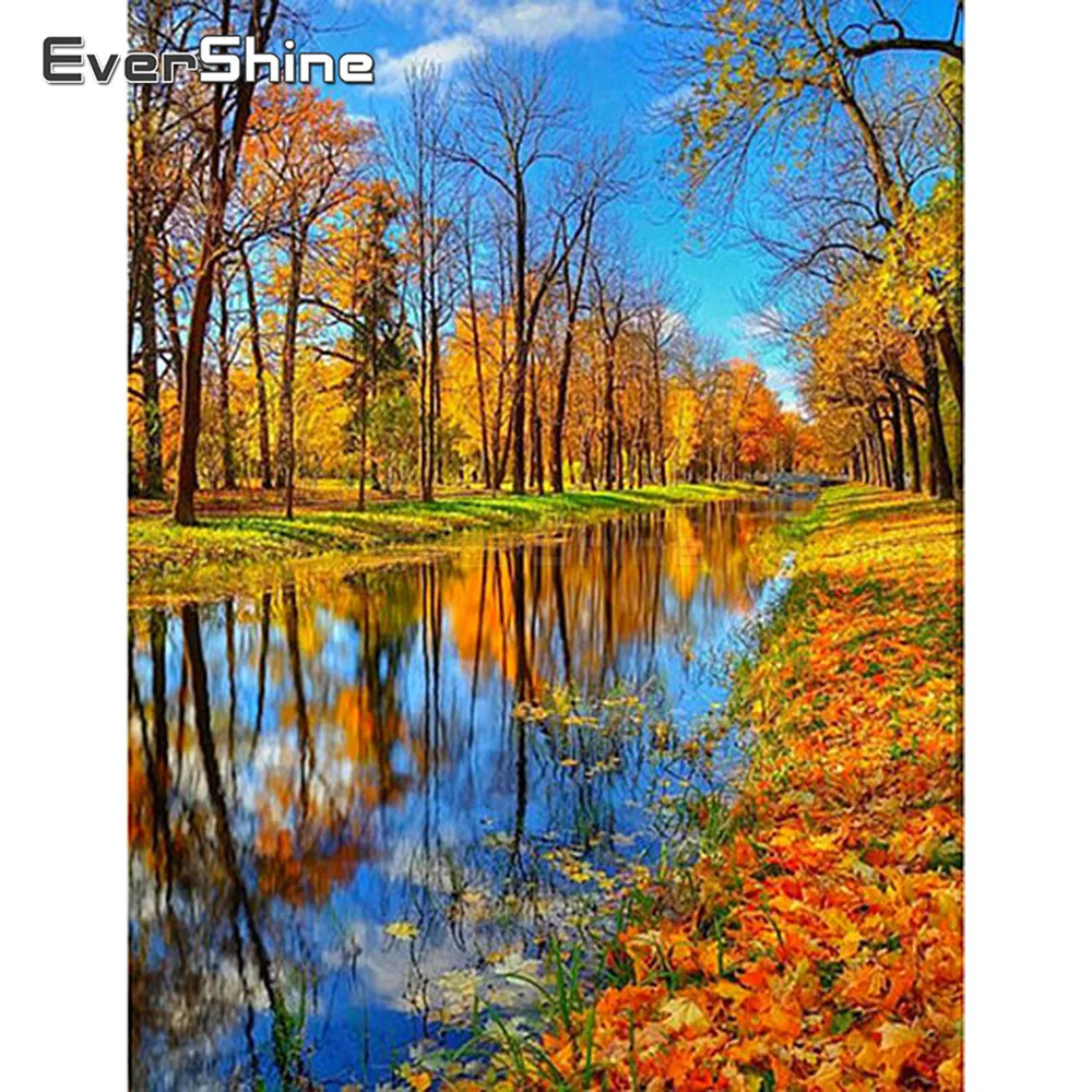 EverShine Алмазная Вышивка Полный дисплей природа алмазная живопись с квадратными Стразы Алмазная мозаика полный макет пейзаж