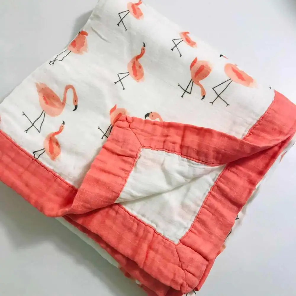 four layer anamigo Новинка, муслиновое одеяло, четыре слоя, бамбуковое детское муслиновое одеяло, детское одеяло, пеленание лучше, чем Aden Anais, детское одеяло, детская накидка - Цвет: four layer anamigo
