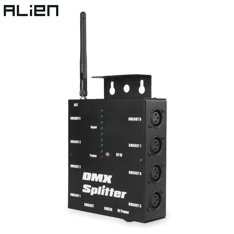 Чужой 8 способ Беспроводной DMX 512 3-контактный изолированный сплиттер усилитель с Беспроводной DMX передатчик приемник для DJ диско этапа лазерный свет