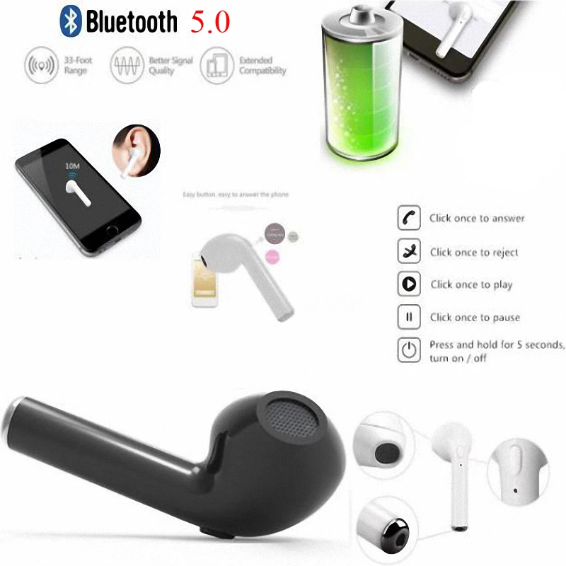 I7 I7S TWS Bluetooth наушники беспроводная гарнитура портативные свободные руки с