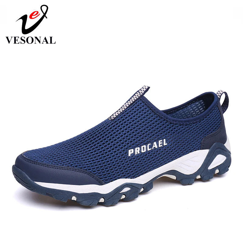 Кроссовки VESONAL мужские сетчатые дышащие удобные сникерсы повседневная