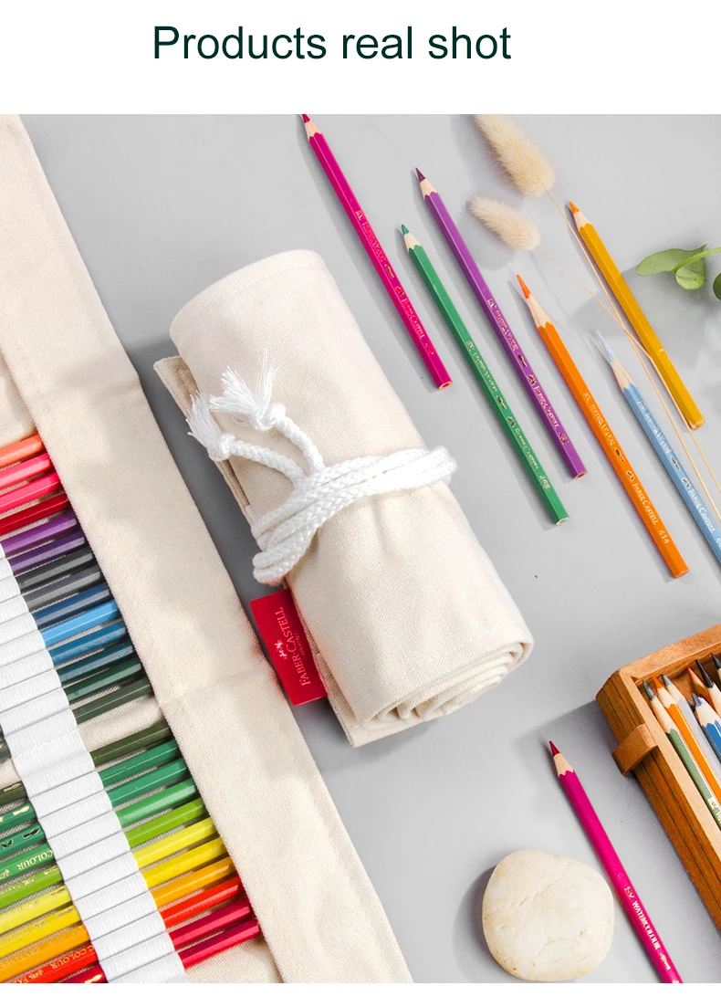 Faber-Castell пенал тканевая сумка для карандашей и ручек из высококачественного льна 50/64/76 слотов, лучшее качество для художников
