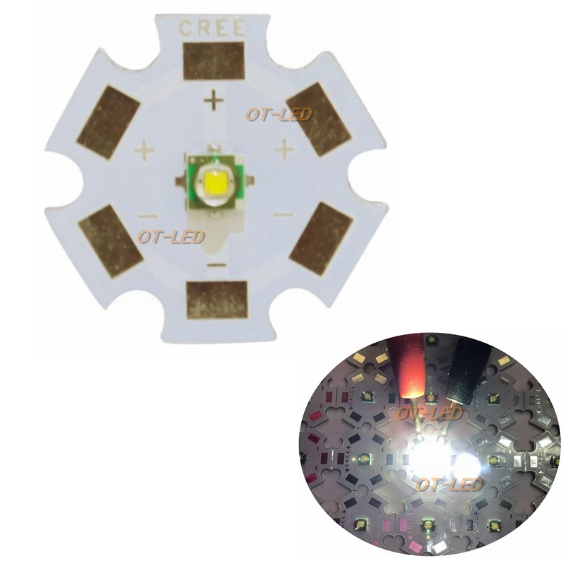 10 шт. Cree XPE XP-E R3 3535 SMD 1 Вт 3 Вт светодиодный Диод нейтральный белый холодный белый красный зеленый синий Королевский синий светодиодный с радиатором