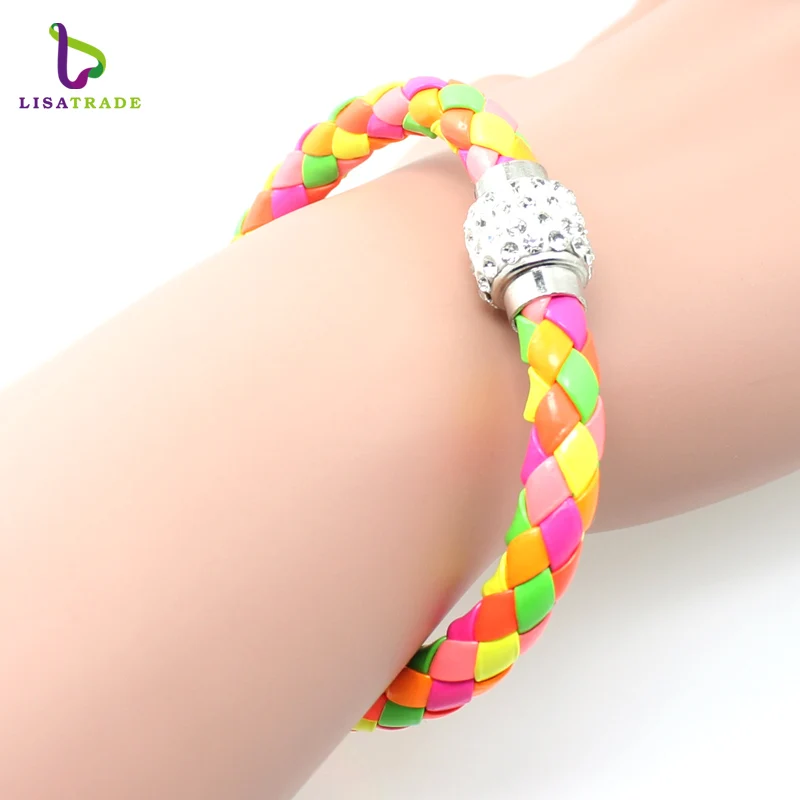 Новинка модный браслет из искусственной кожи 12 шт./лот оптовая продажа со