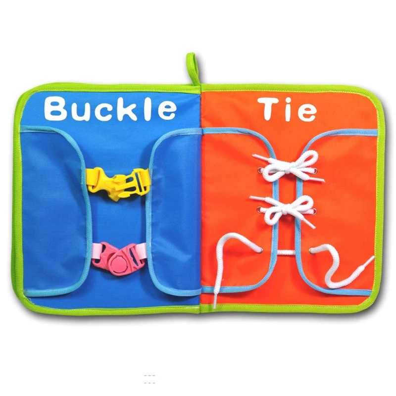 

Educational Toys Dress Teaching Board Baby Cloth Book Ability for Zip/Snap/Button/Buckle/Lace/Tie Early Learning Toy for Kids