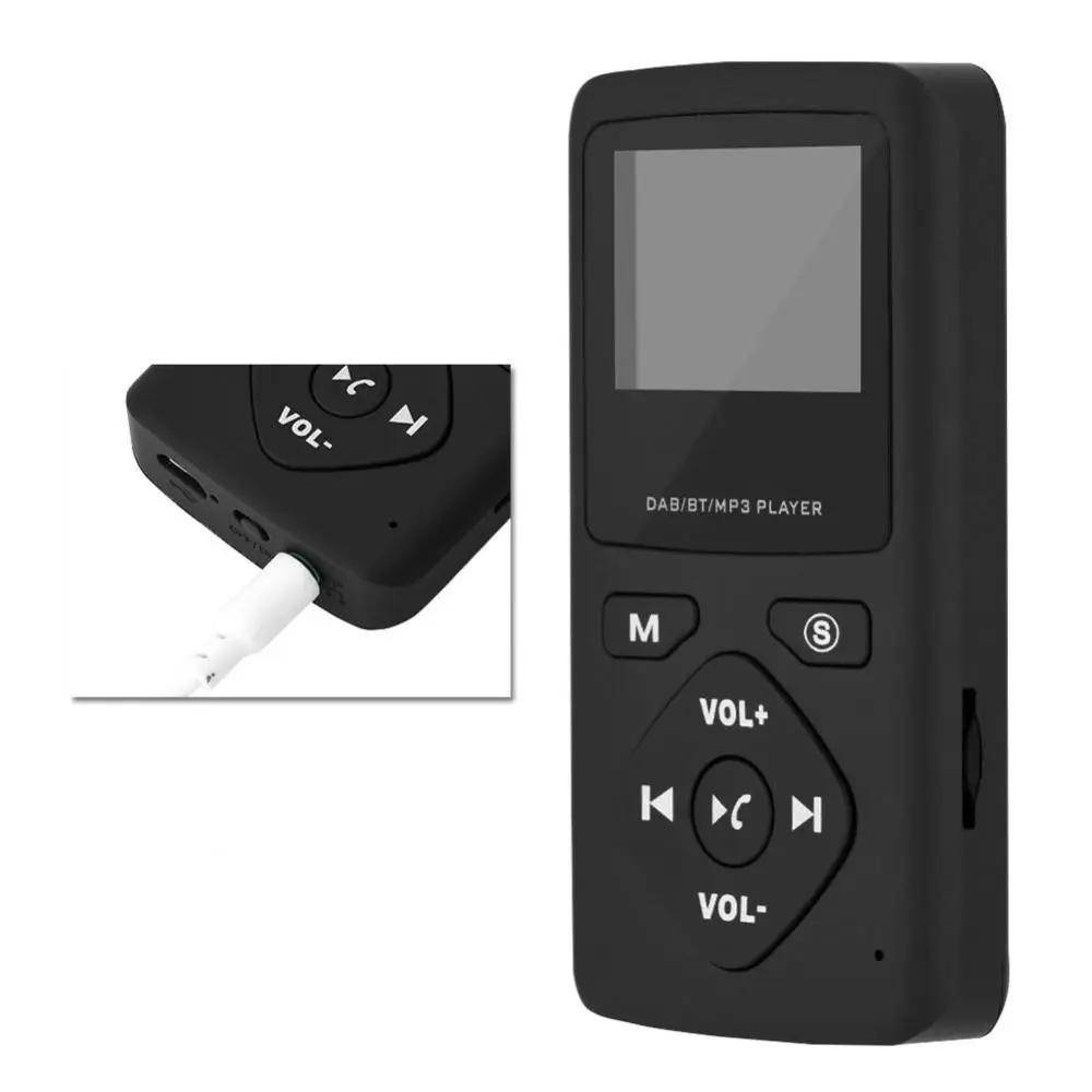 

Портативный DAB/DAB + карманный цифровой радиоприемник Bluetooth MP3-плеер с наушниками
