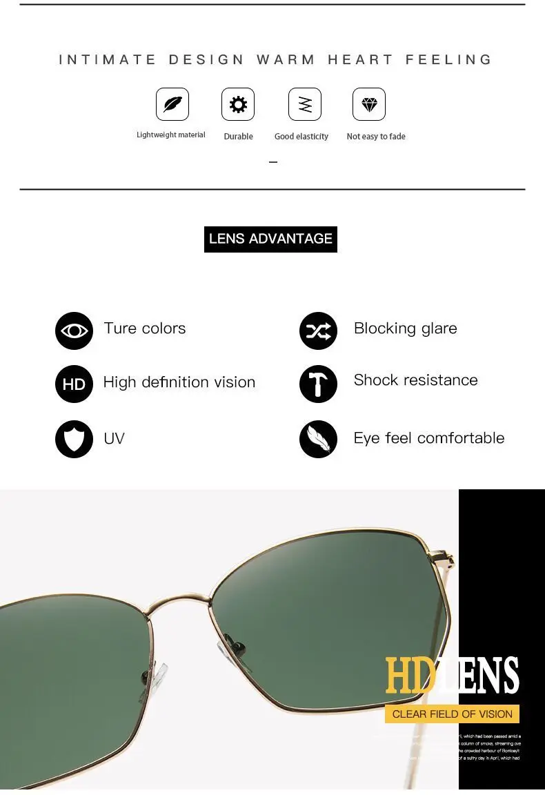 Women Cat Eye Sunglasses Cute Sexy Brand Designer Summer Retro Oversized Frame Black Yellow Cateye Sun Glasses Female