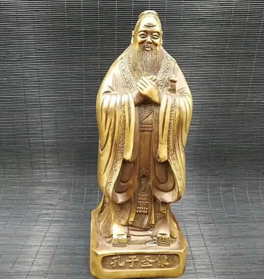 

Chinese Antique Confucius Brass Buddha Statue Decoration