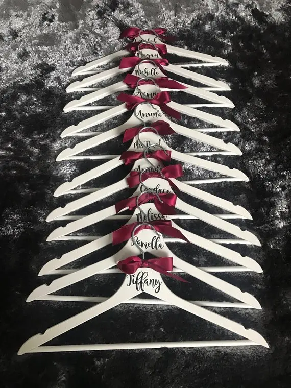 Индивидуальная розовая Золотая серебряная вешалка для пальто невесты жениха