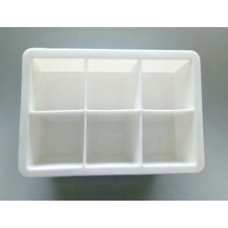 6 Cells White DIY креативный большой кубик льда, форма квадратной формы, силиконовый лоток для льда, фруктовый Желейный кубик для льда, форма для мыла, кухонные аксессуары - Цвет: 6 Cells White