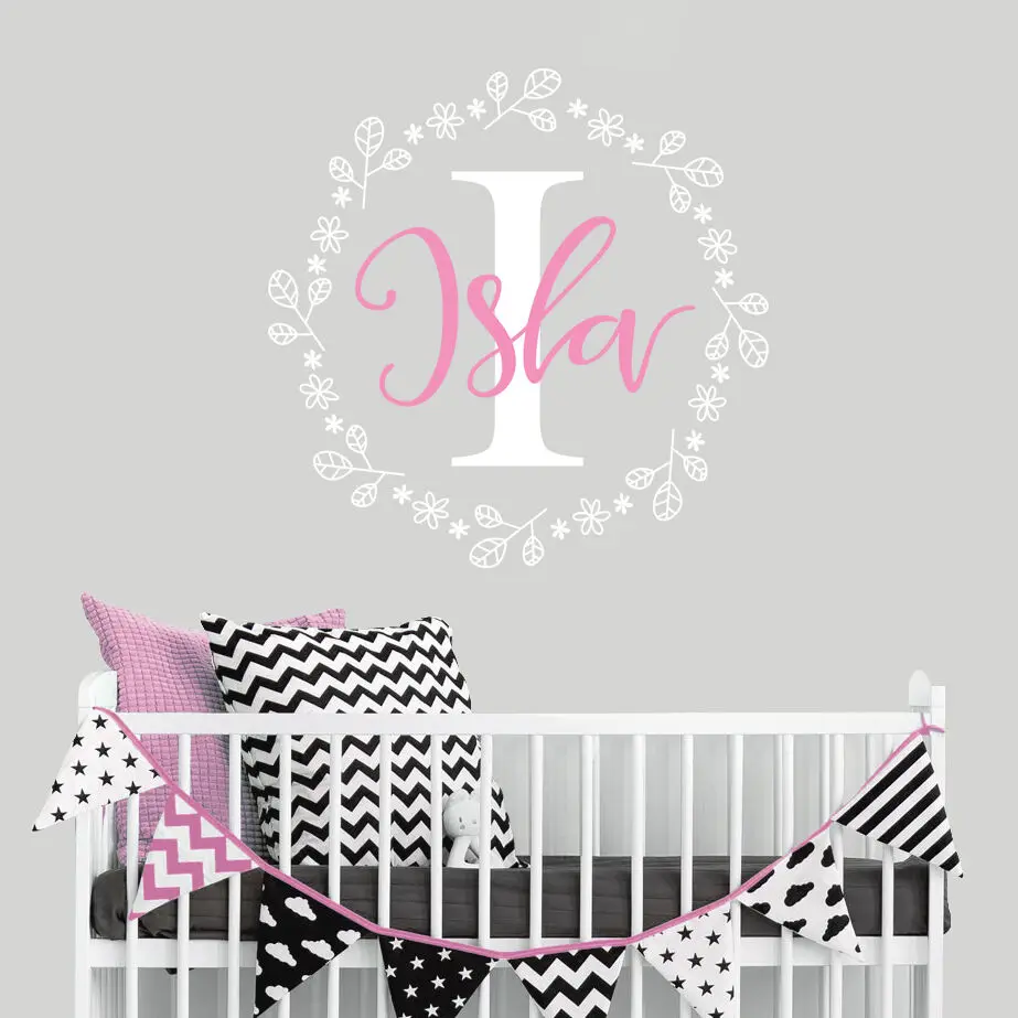 Детские наклейки на стену с цветком и кругами настенные стикеры заказ украшения