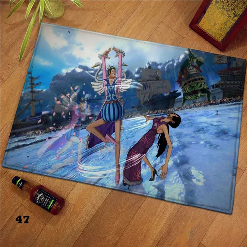 Style 2 Аниме Луффи one piece Team Коврик для двери кружка манга плюшевый напольный ковер для комнаты коврик нескользящий коврик косплей подарок - Цвет: Style 2