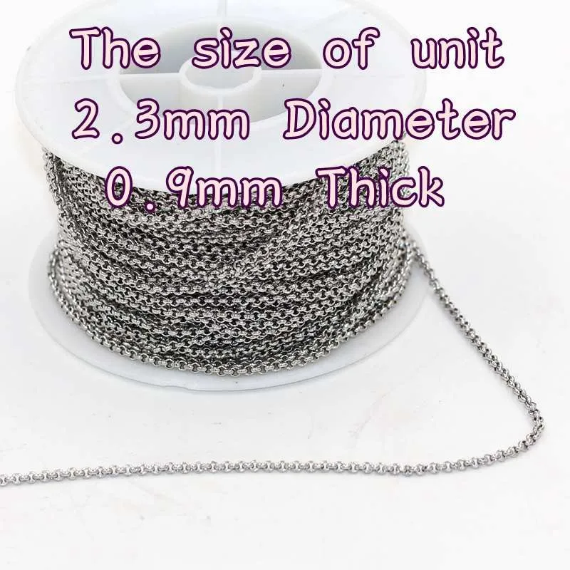 25 м/рулон изысканно нержавеющей стальные цепи для DIY аксессуары для изготовления украшений
