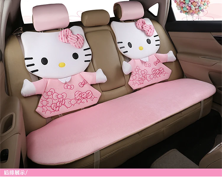 Для девочек женские четыре сезона мультфильм милый розовый рисунок «Hello Kitty» Сиденья Комплект