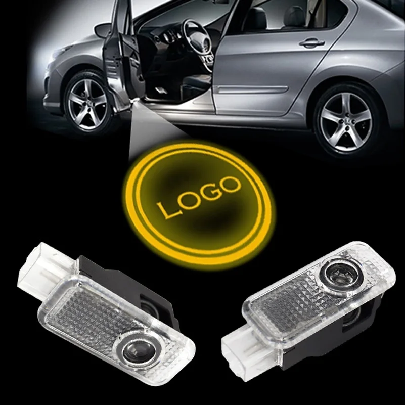 2 шт. светодиодный лазерный светильник с логотипом/эмблемой для автомобиля