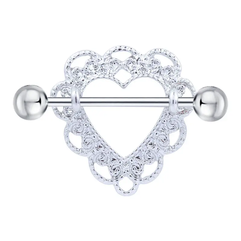 Женское кольцо для сосков CX17 1 пара штанга|body piercing jewelry|piercing jewelryheart nipple bar |
