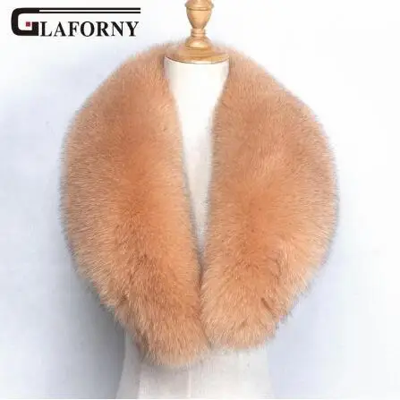 light camel Glaforny, Новое поступление, натуральный Лисий мех, воротники, натуральный мех, шарф, супер большой роскошный шарф, женский теплый шарф 100 см - Цвет: light camel