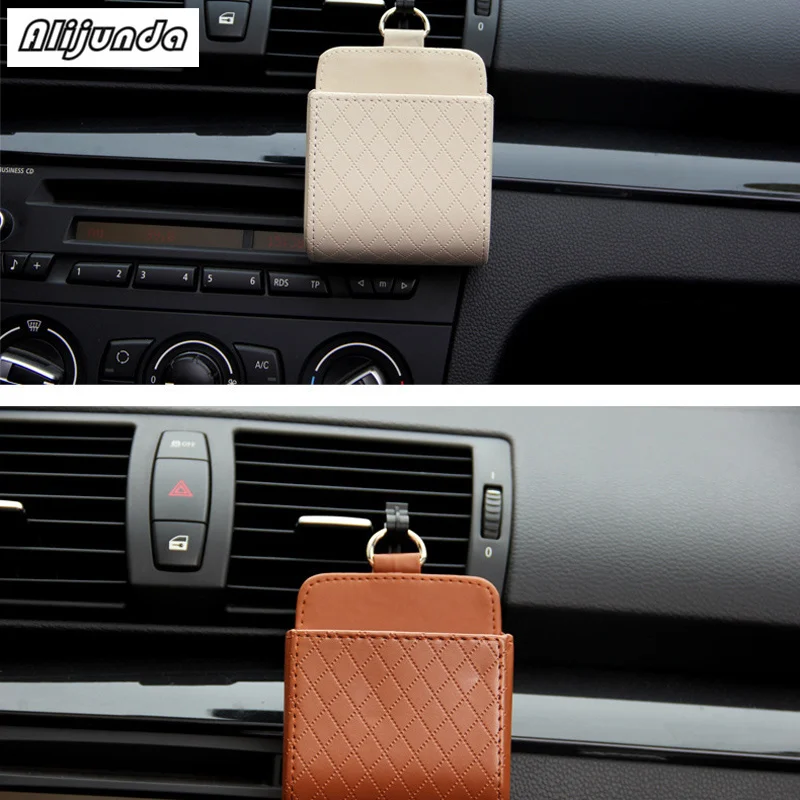 

Car Organizer Box Bag Air Outlet Dashboard Hanging Leather Box for Mazda 2 3 5 6 CX5 CX7 CX9 Atenza Axela