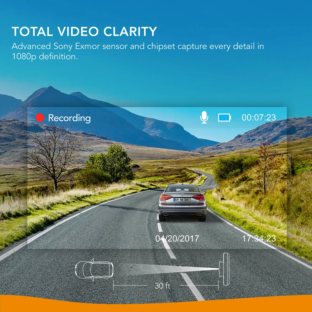 Anker Roav A1 Dash Cam Dashboard camera recorder 1080P FHD Nighthawk широкоугольный Wi-Fi g-сенсор WDR циклическая запись ночной режим