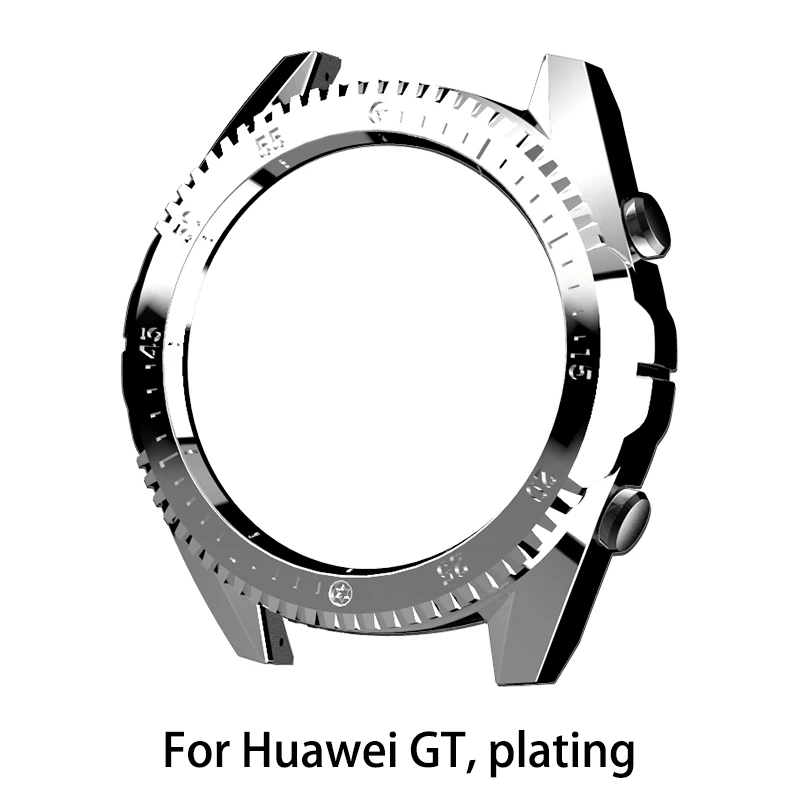 Чехлы для huawei watch GT Active, классические спортивные Чехлы, прочная броня, цветная защитная оболочка из поликарбоната, умные аксессуары SIKAI - Цвет: Plating silver