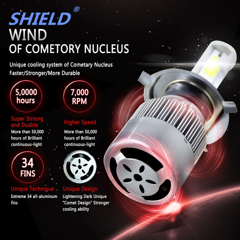 C6 Led H4 светодиодный H1 H3 H11 9005 9006 H7 H27 880 9004 h13 луч светодиодсветильник фары лампа