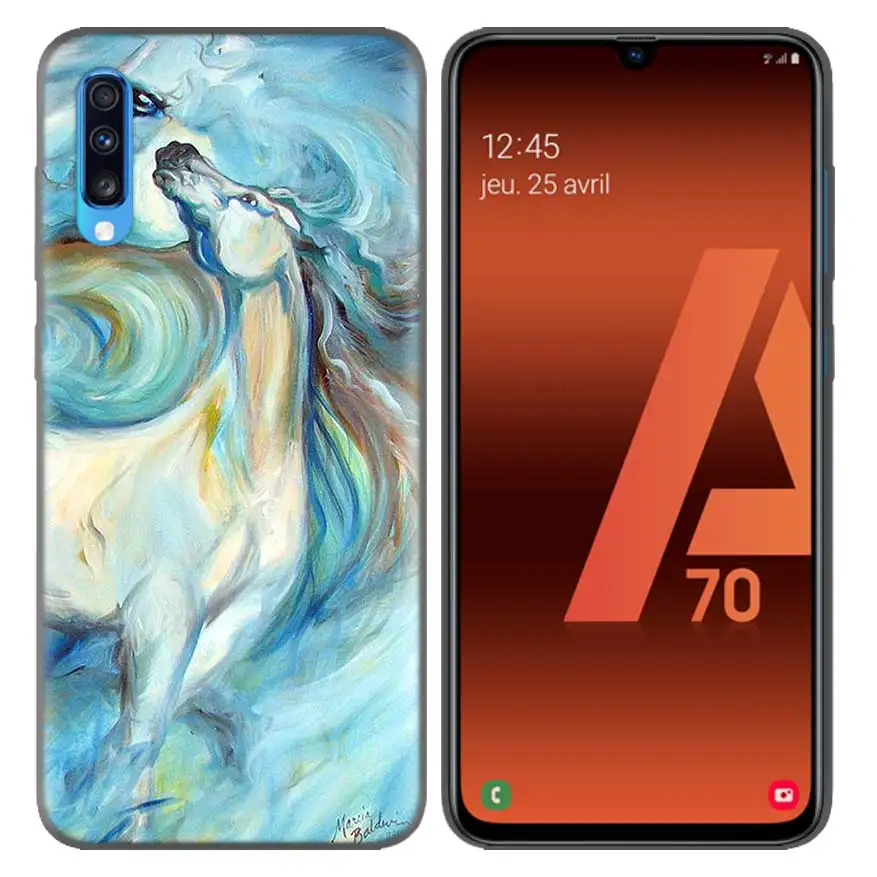 10 Акварель лошадь бегущие лошади узор чехол для samsung Galaxy A10 A20 A30 A40 A50 A60 A70 A80 A20e A6 A8 A7 A9 плюс - Color: 10