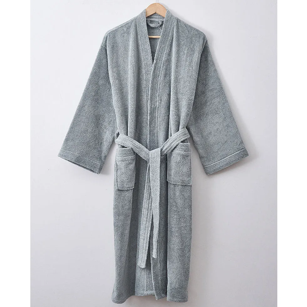 CAVME 3 Gray CAVME, кимоно из чистого хлопка, махровый банный халат, отельное полотенце, халат для пар размера плюс, халаты, ночная рубашка, домашняя одежда, персональный логотип, на заказ - Цвет: CAVME 3 Gray