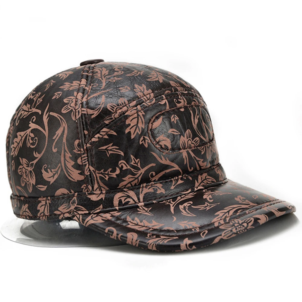 Для мужчин из натуральной кожи бейсболка Брендовая обувь овечьей Кожаная