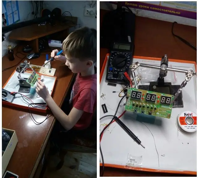 C51 цифровые DIY электронные часы набор DIY Набор шесть 6 битов электронные детали и компоненты электронные DIY Набор