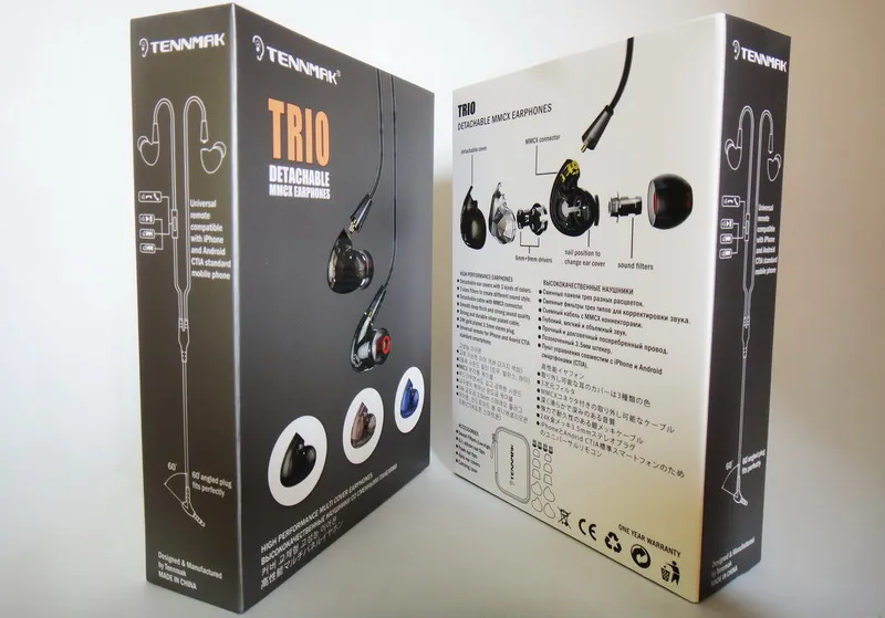 TENNMAK TRIO, 3 части, съемные двойные драйверы, спортивные наушники MMCX, наушники с микрофоном и пультом дистанционного управления