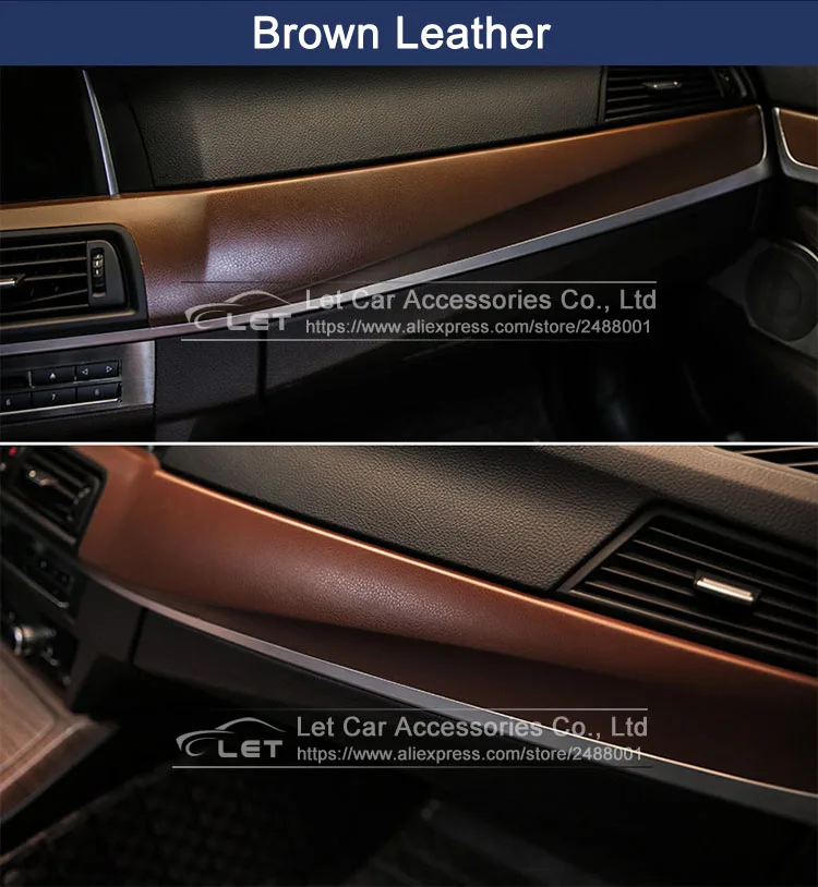 152x30 см коричневый и бежевый кожаный узор ПВХ клейкая виниловая пленка наклейка