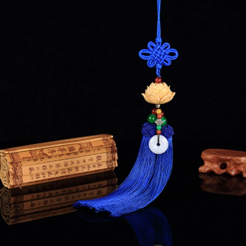 Новые модные автомобильные аксессуары удачи и ровный Лотос автомобильный кулон