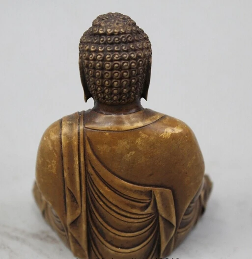 free shipping wholesale factory 4&quot Tibet Buddhism Bronze Seat Sakyamuni Shakyamuni Amitabha Buddha Statue | Дом и сад