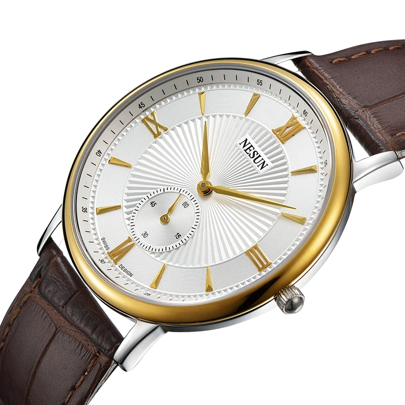 Nesun Switzerland Luxury Brand Watch Men Japan MIYOTA Quartz Movement Men s Watches Genuine Leather Waterproof clock N8501-LM3