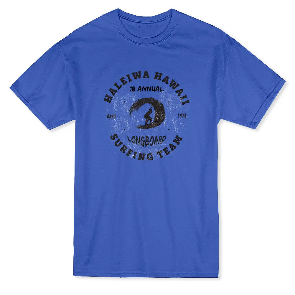 100% Cotton Brand New &quotHaleiwa Hawaii Surfinger Team&quot Oahu 1976 Medium Front Graphic Men'S T-Shirt Summer Tee Shirt | Мужская