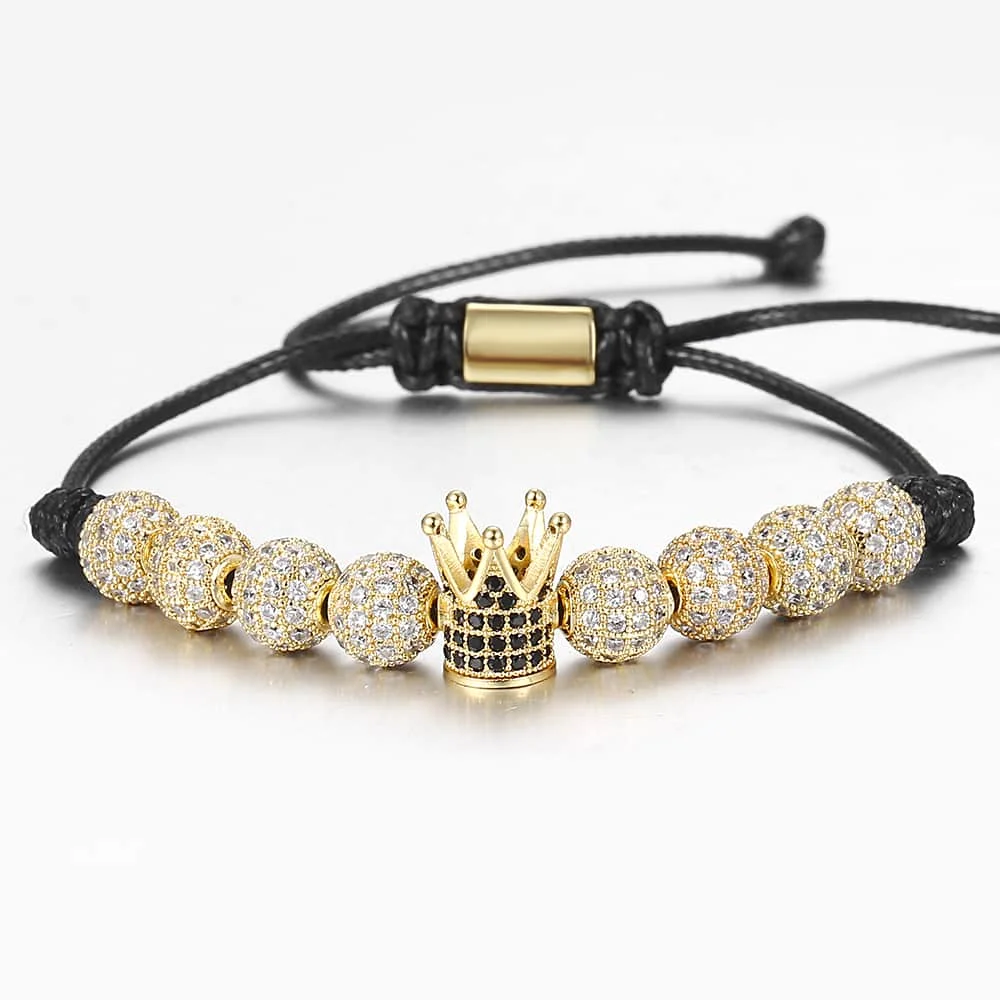 Классический плетеный браслет ручной работы из розового золота 3 шт./компл.