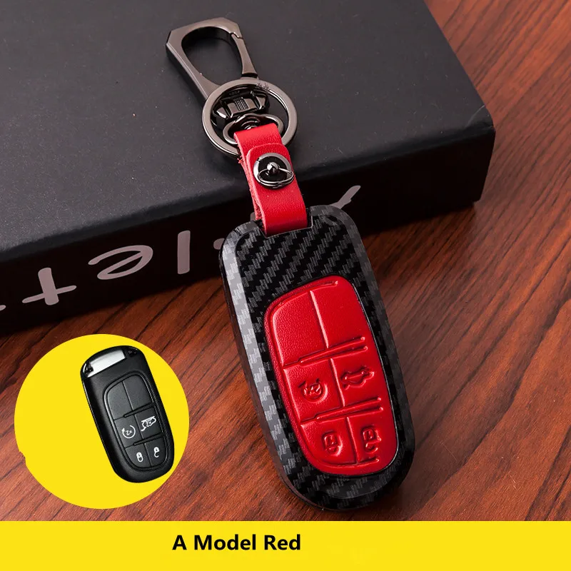 Чехол для автомобильного ключа из углеродного волокна чехол Jeep Grand Cherokee Compass Patriot