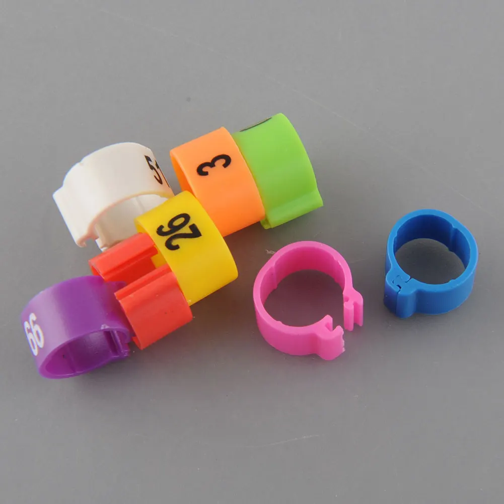 100 шт Птицы ноги полосы птицы голубь попугай Утка Курица кольца клип 1