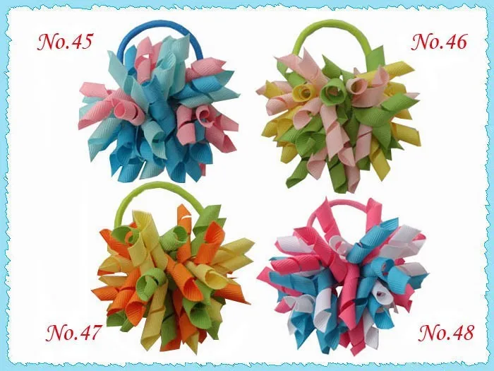 Curl tassel korker фигурная лента Конский хвост держатели стример коркер заколки для волос с бантами головной убор волосы помпоны PD007