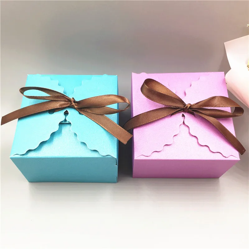 12 шт крафт бумажная коробка с лентой DIY Свадьба День рождения Рождество