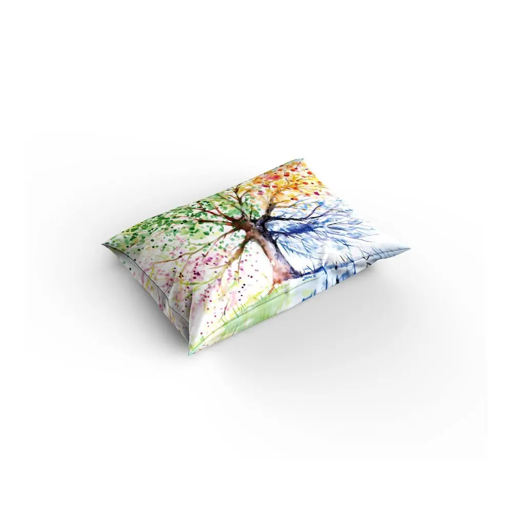Комплект постельного белья королевского размера цветное дерево четыре сезона