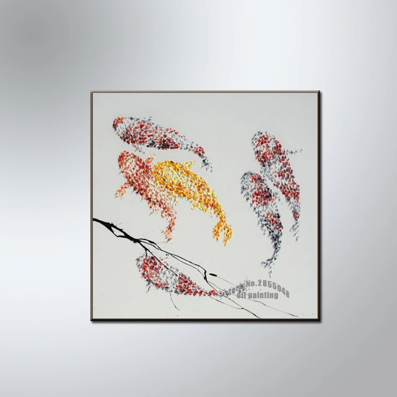 Без рамки рыбы животных картина маслом by ручной краска на холсте акриловая