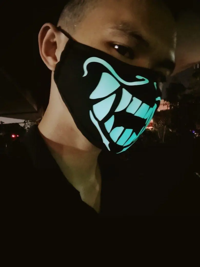 Маска для косплея KDA K/DA Group Akali Rogue маска убийца светящиеся ночники в темноте маски
